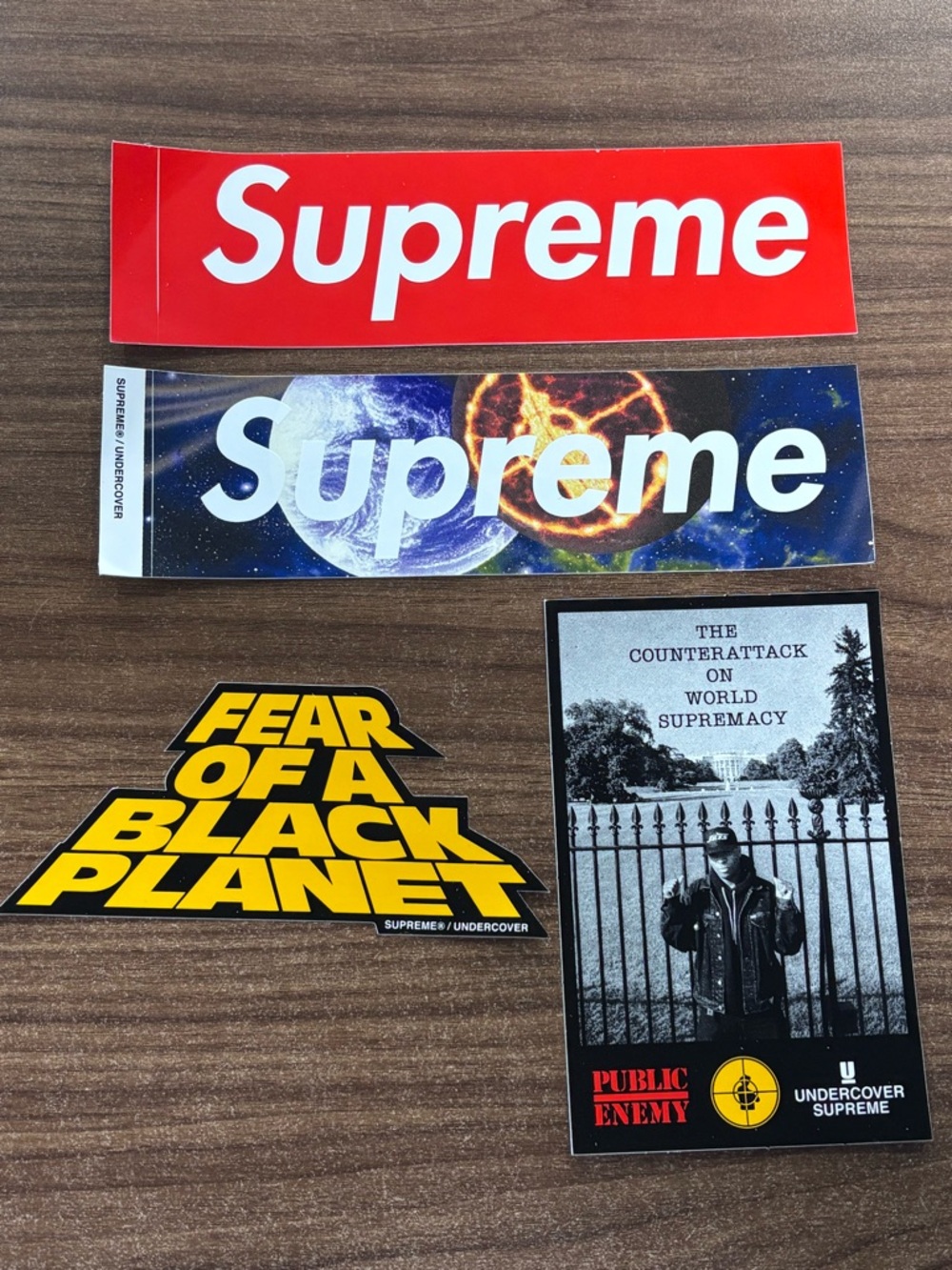 Supreme SS18 Undercover Box Logo Public Enemy Sticker Set